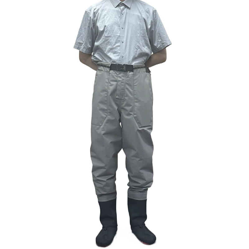 waterproof pants wader breathable neoprene socks ykk zipper belt waist pants for fishing dunking