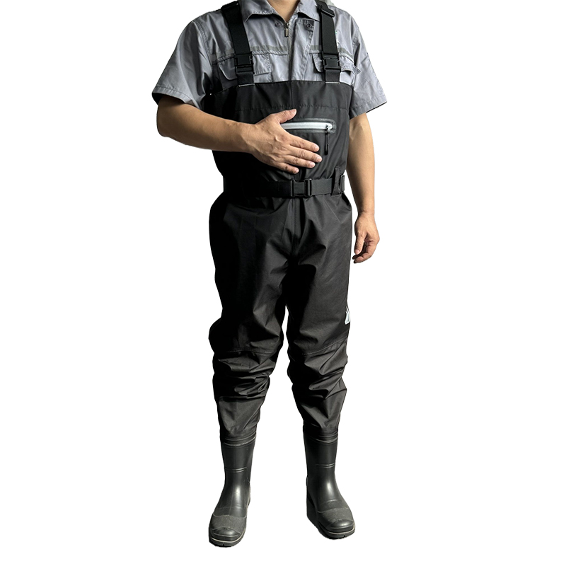 Men black Waterproof Waist Pants Hunting Rubber Boots Plus Size Chest Fishing Waders