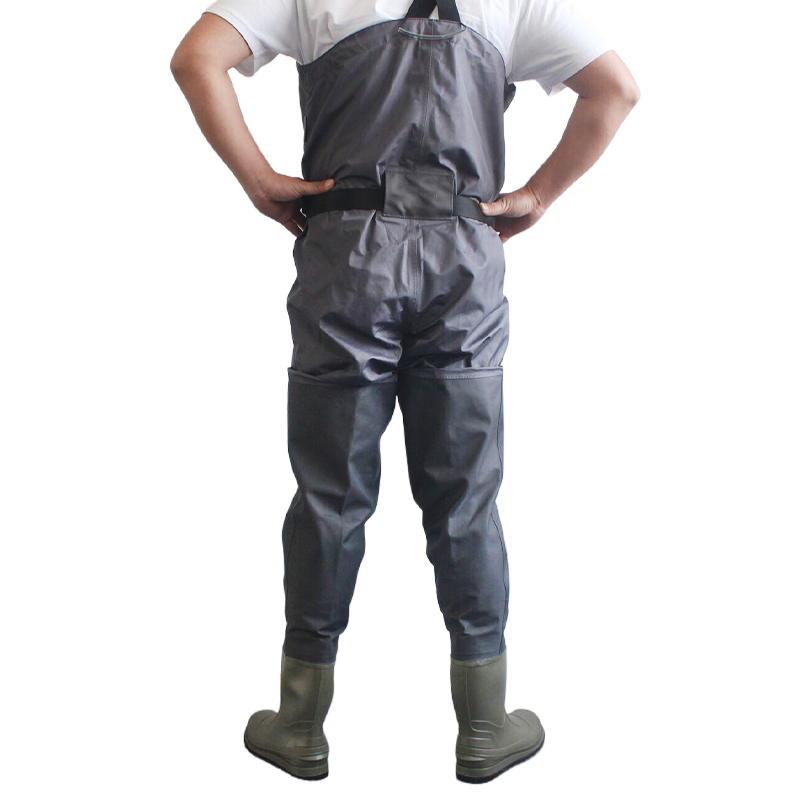 Sino-japanese joint venture Waterproof Coated Waders 3 layer breathable Chest High Fishing Waders with Boots