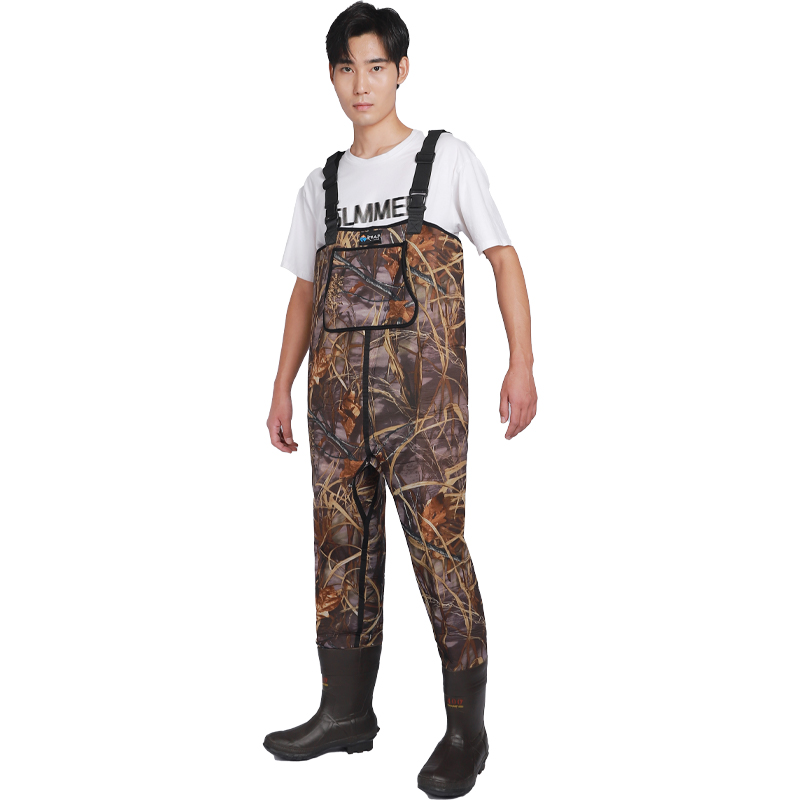 camo Neoprene Fishing Waders Hunting Suit 5mm thickening type Waterproof Wading Pants with Boots Waist Chest Fly Fishing Waders