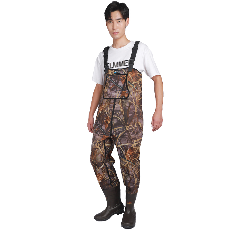 camo Neoprene Fishing Waders Hunting Suit 5mm thickening type Waterproof Wading Pants with Boots Waist Chest Fly Fishing Waders