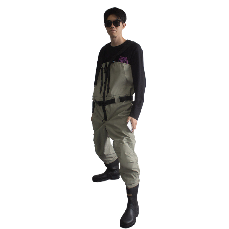 2023 OEM 3 Layer Waterproof Fishing Waders Hunting Wading Pants with Neoprene Boots Waist Chest Fly Fishing Waders