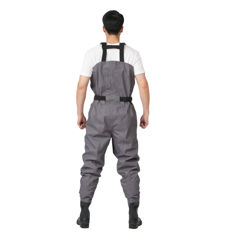 Breathable Ripstop Stocking Boot Foot Fishing Hunting Waders Grey Chest Wader for Men Women