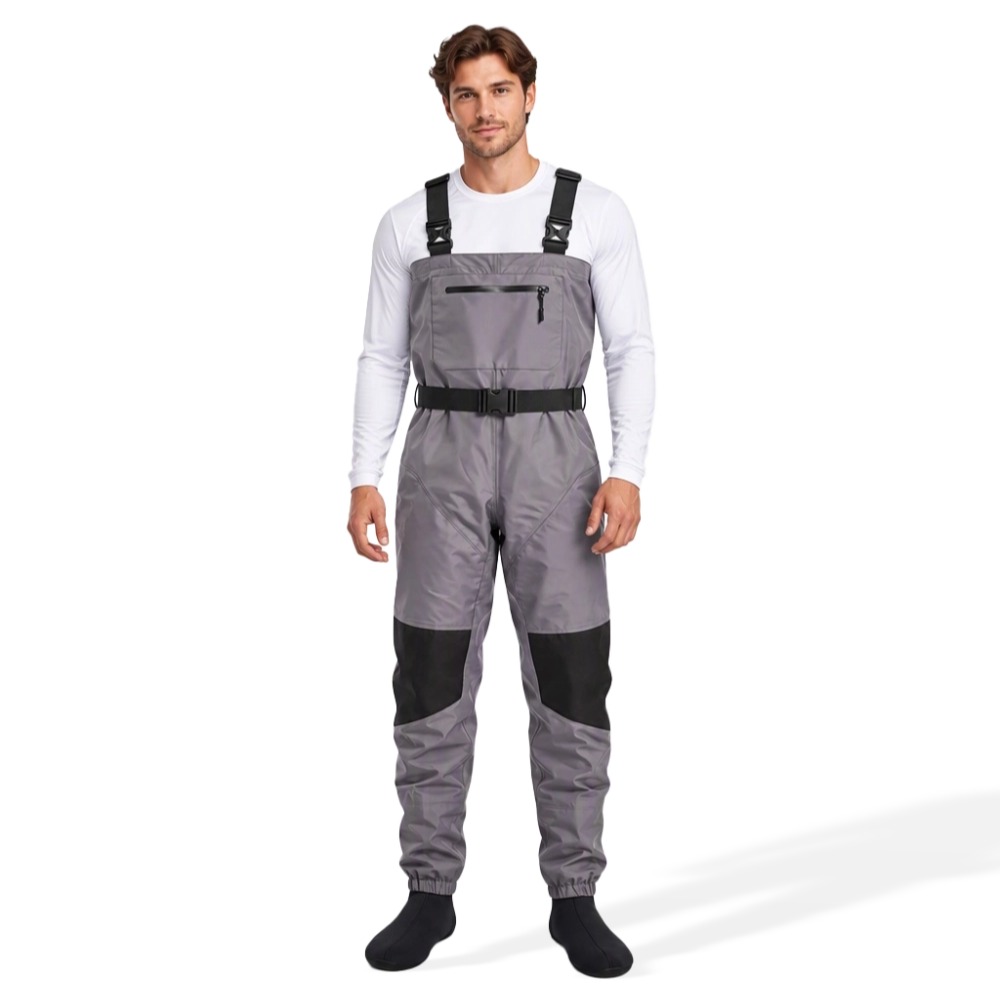  Hot Sale 3 Layer Breathable Waterproof Waders with Socks